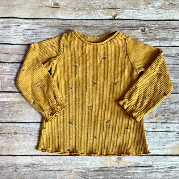 Zara Baby Ribbed Wildflower Top 9-12m - Picture 2 of 5